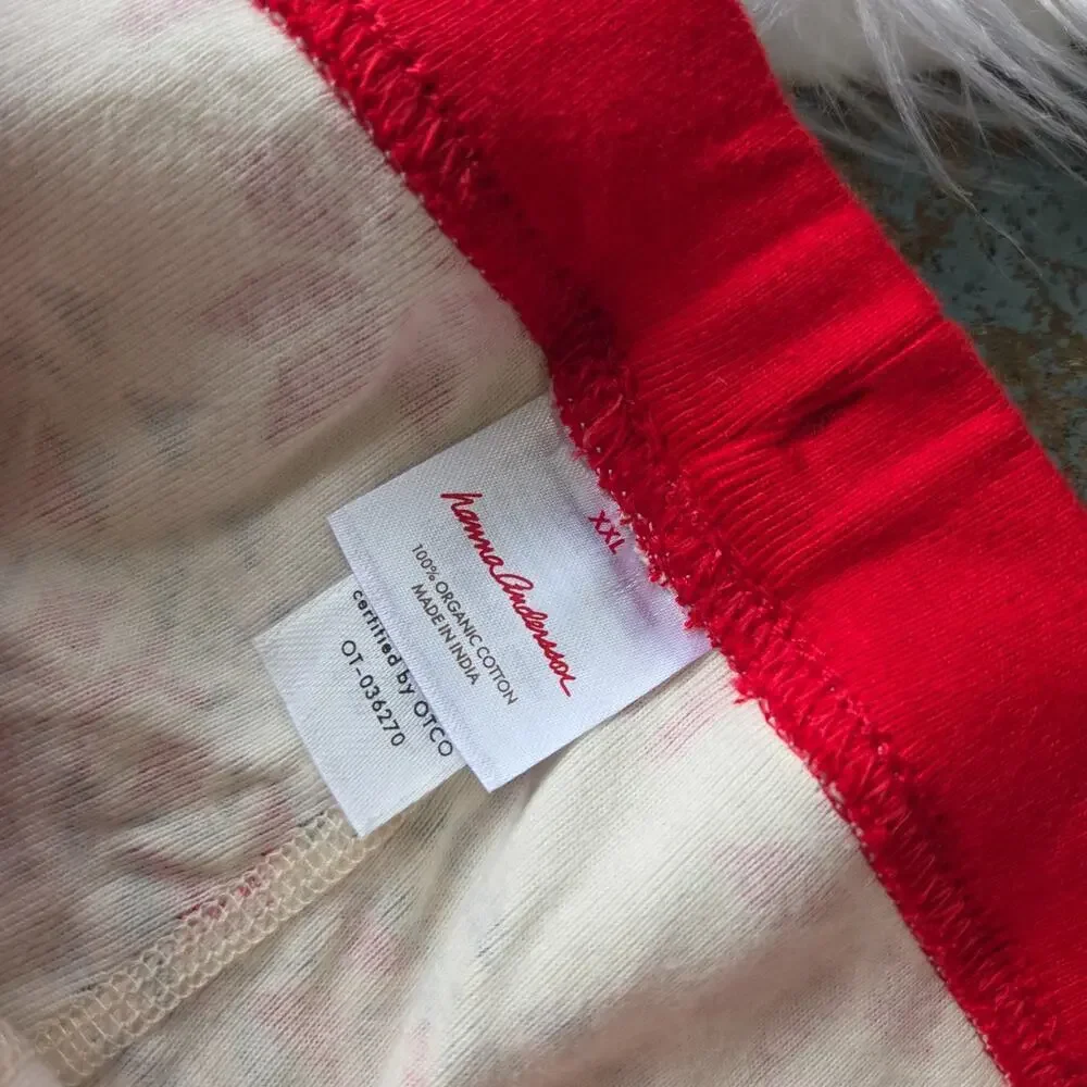 Hanna Andersson Christmas Pajama Pants Size XXL New Reindeer Fair Isle Print